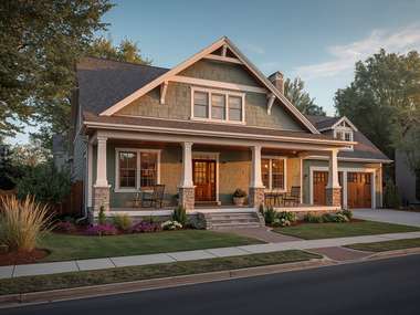 Craftsman Suburban - Front Exterior